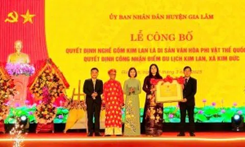 Nghề gốm Kim Lan được công bố là Di sản văn hóa phi vật thể Quốc gia
