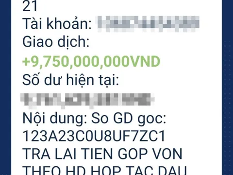 Bất ngờ nhận được gần 10 tỷ đồng, chủ tài khoản hốt hoảng trình báo công an
