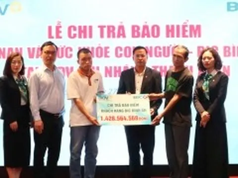 BIC chi trả hơn 1,4 tỷ đồng quyền lợi bảo hiểm BIC Bình An cho khách hàng BIDV