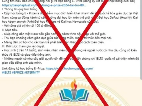 Bộ Giáo dục và Đào tạo cảnh báo chương trình học bổng tiếng Anh giả mạo